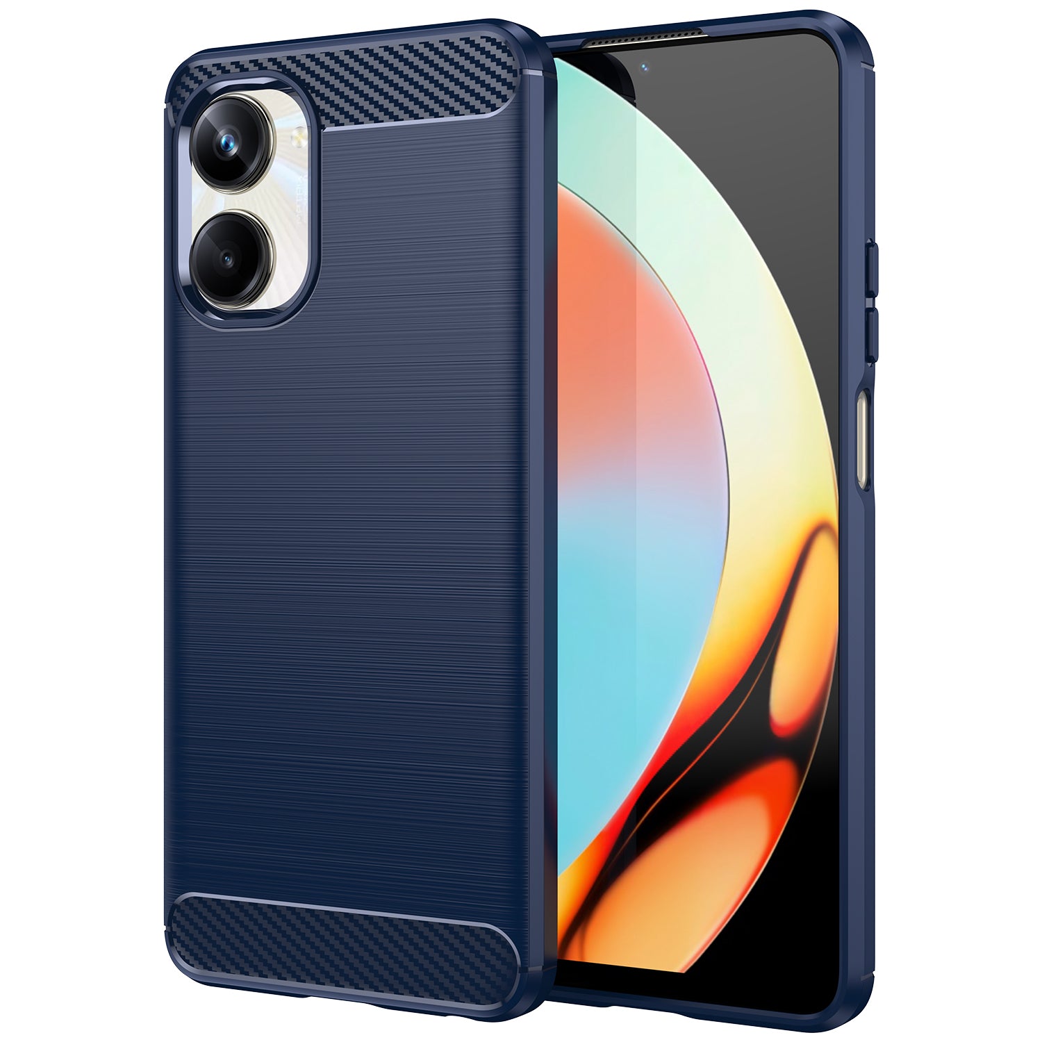 For Realme 10 Pro 5G Carbon Fiber Texture Brushed Surface Phone Case Soft TPU Protective Cover For Realme 10 Pro 5G Carbon Fiber Texture Brushed Surface Phone Case Soft TPU Protective Cover